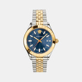 Hellenyium Men Quartz Blue Dial Analog Stainless Steel Watch VEVK00520