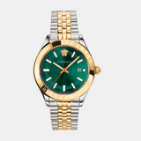 Hellenyium Men Quartz Green Dial Analog Stainless Steel Watch VEVK00620
