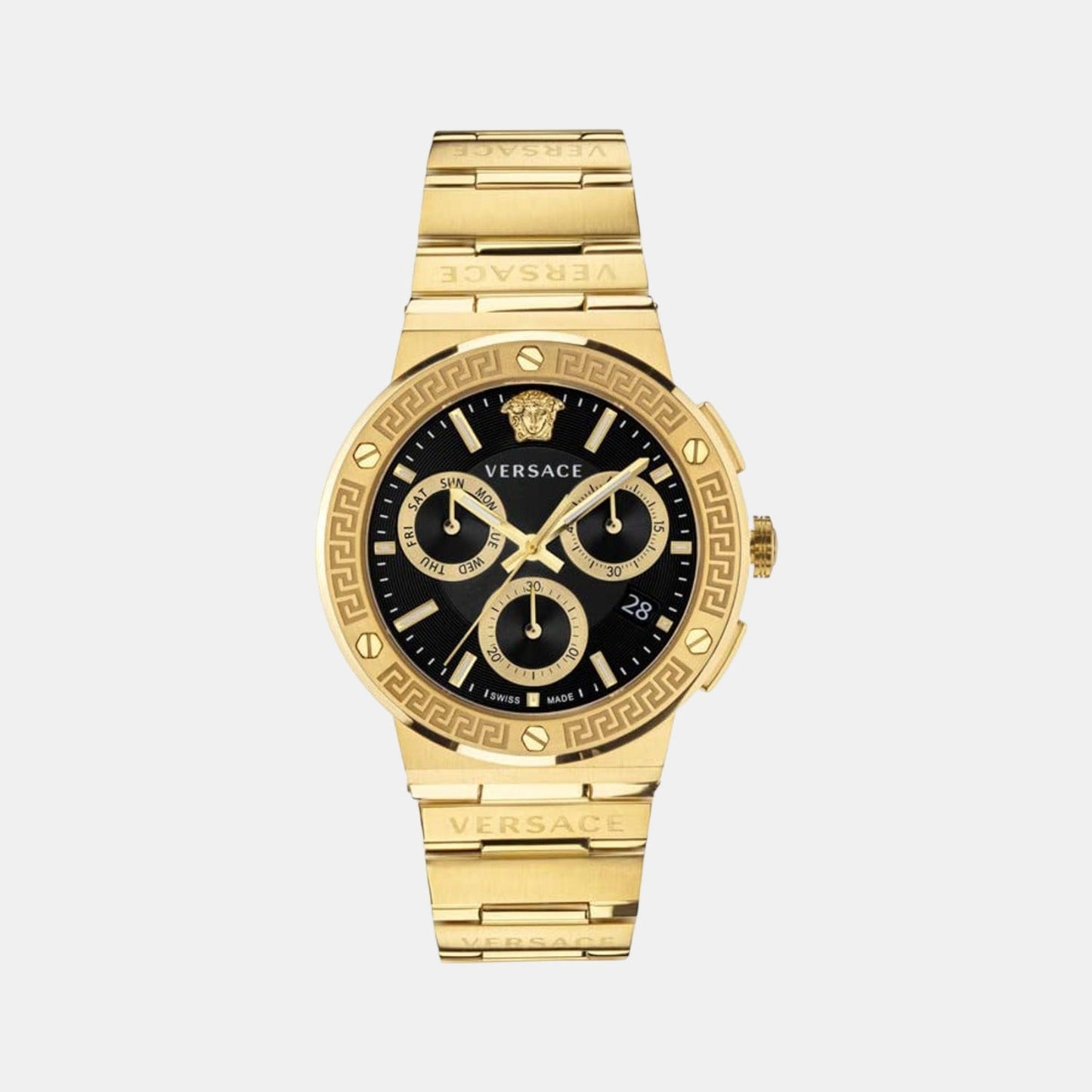 Greca Men Quartz Black Dial Chronograph Stainless Steel Watch VEZ900421