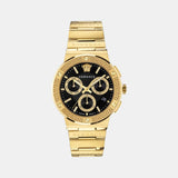 Greca Men Quartz Black Dial Chronograph Stainless Steel Watch VEZ900421