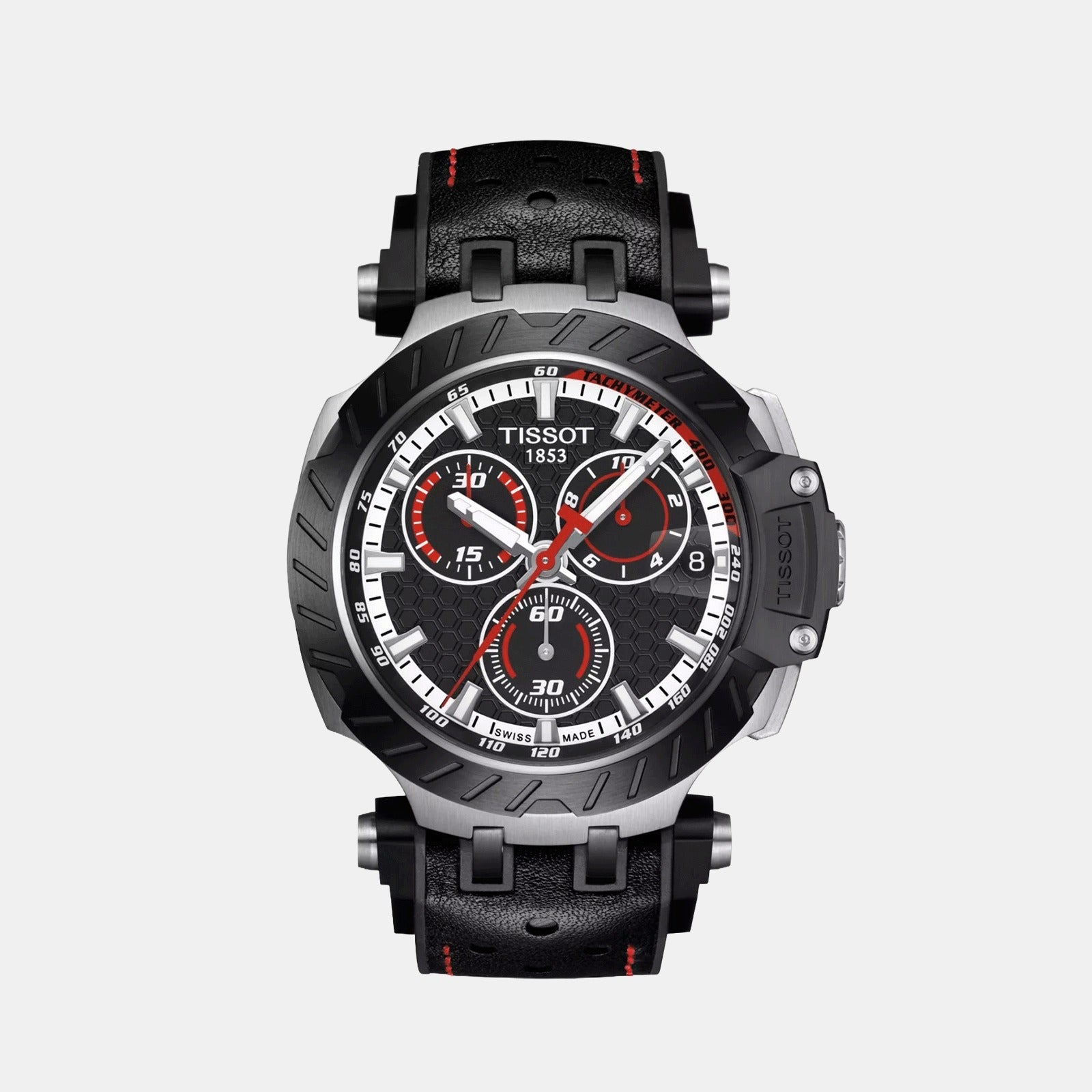 T-Race MotoGP Limited Edition Men Quartz Black Dial Chronograph Leather Watch T1154172705101