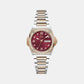 Sportchic Women Quartz Red Dial Analog Stainless Steel Watch Y98009L3MF
