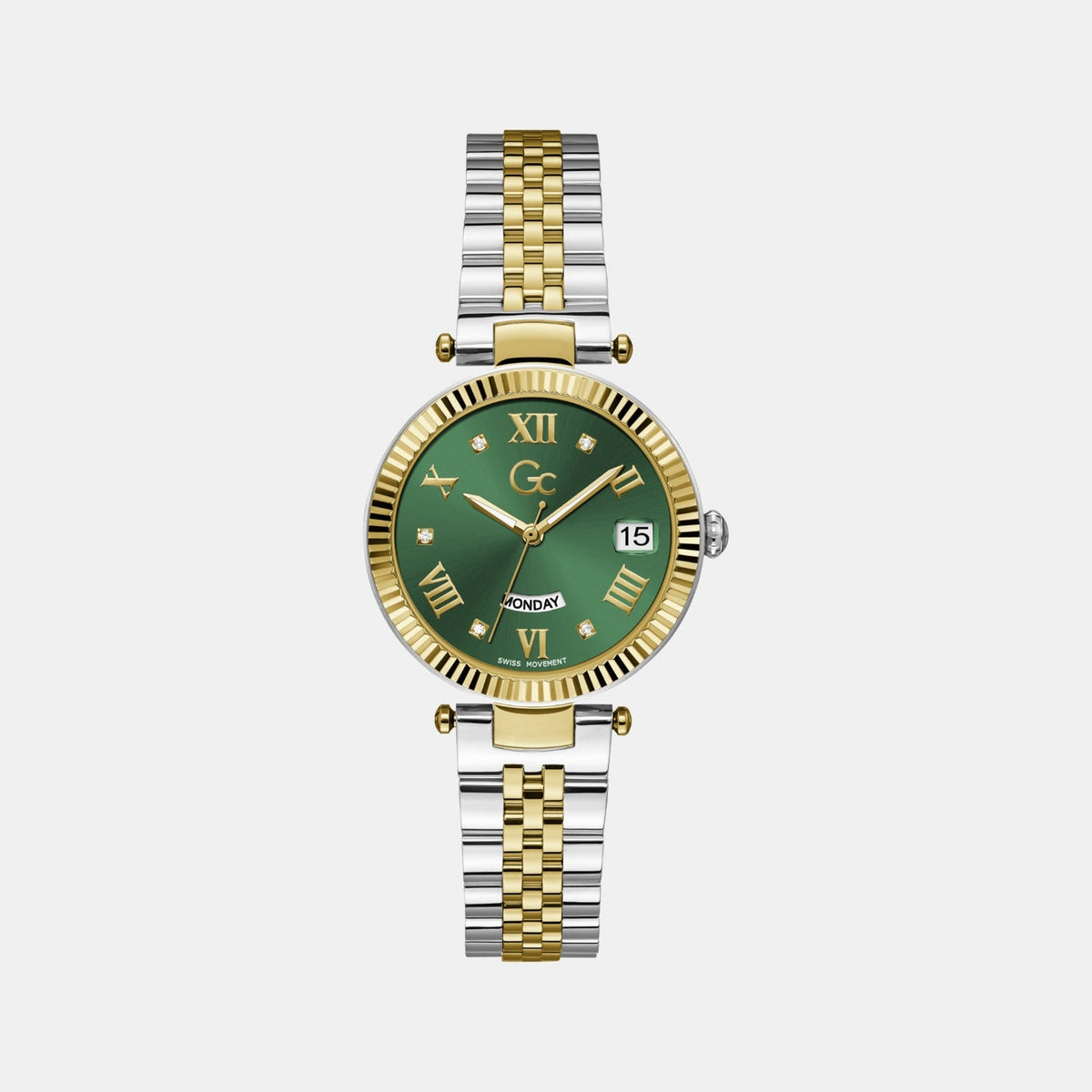 Dress Women Quartz Green Dial Analog Stainless Steel Watch Z01019L9MF