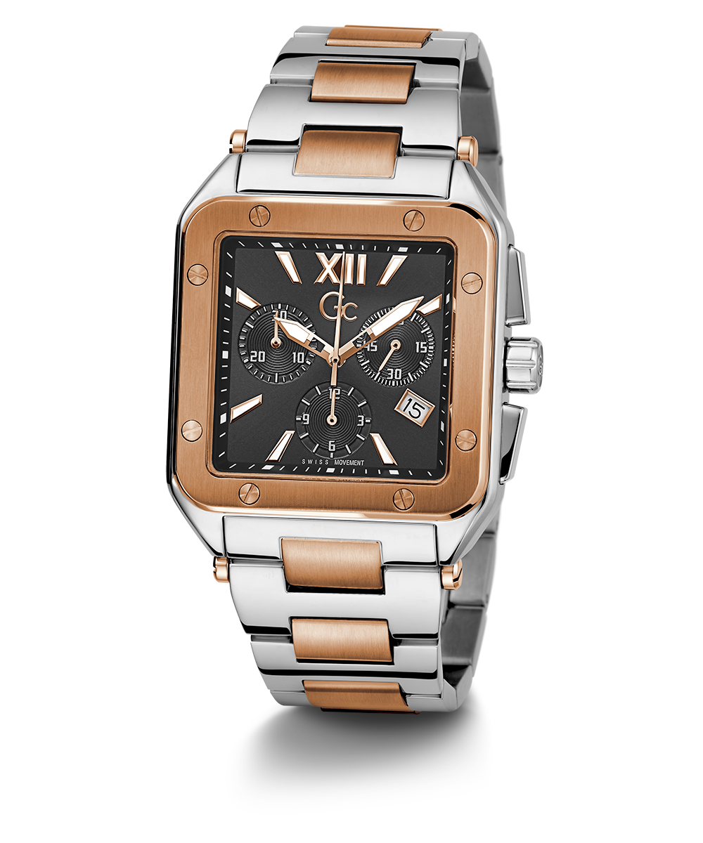 Gc Couture Square Mens Chrono Metal