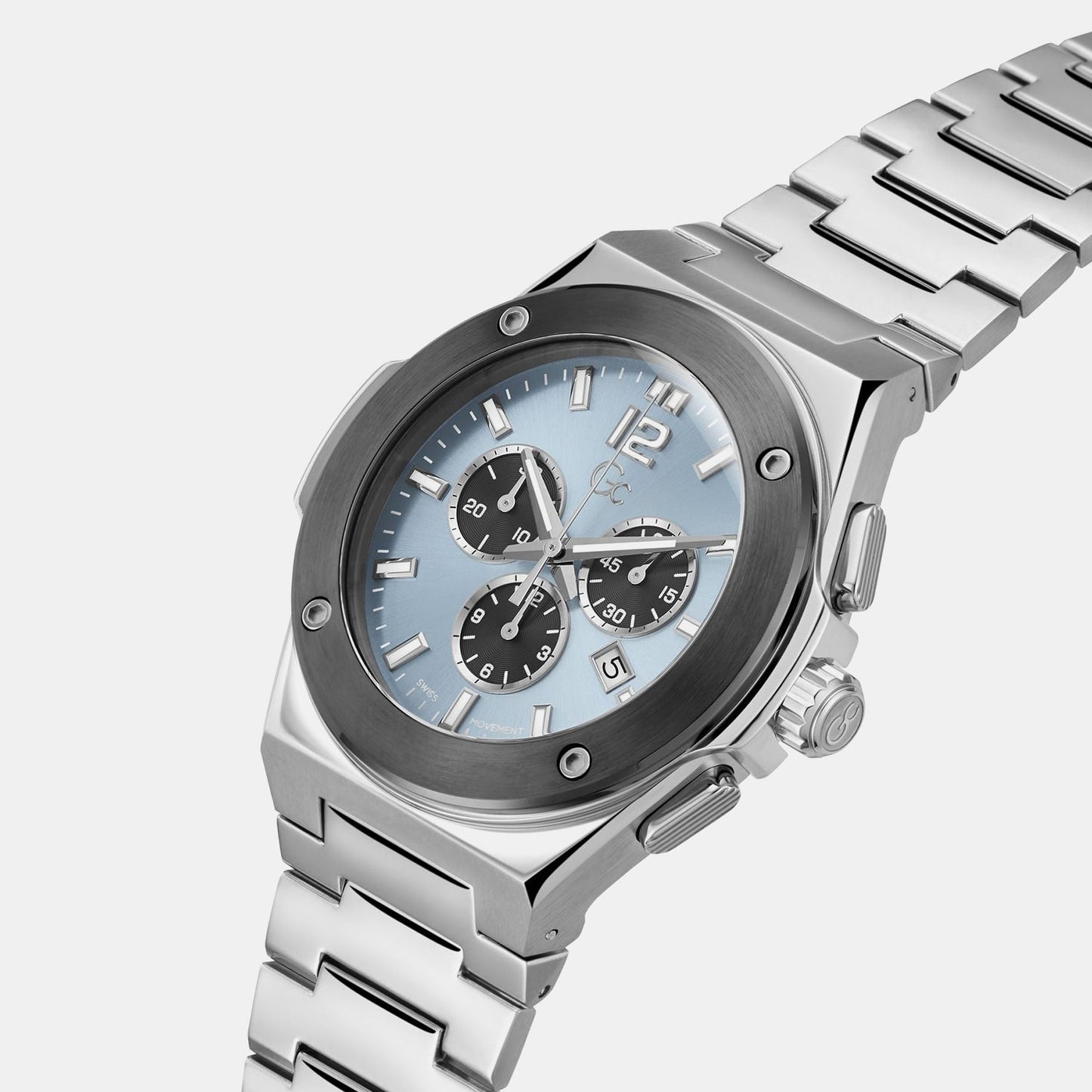 Men Quartz Blue Dial Analog Stainless Steel Watch Z33001G7MF