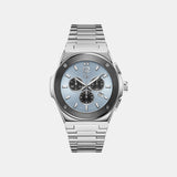 Men Quartz Blue Dial Analog Stainless Steel Watch Z33001G7MF