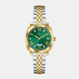 Flair Coussin Women Women Quartz Green Dial Analog Stainless Steel Watch Z44002L9MF