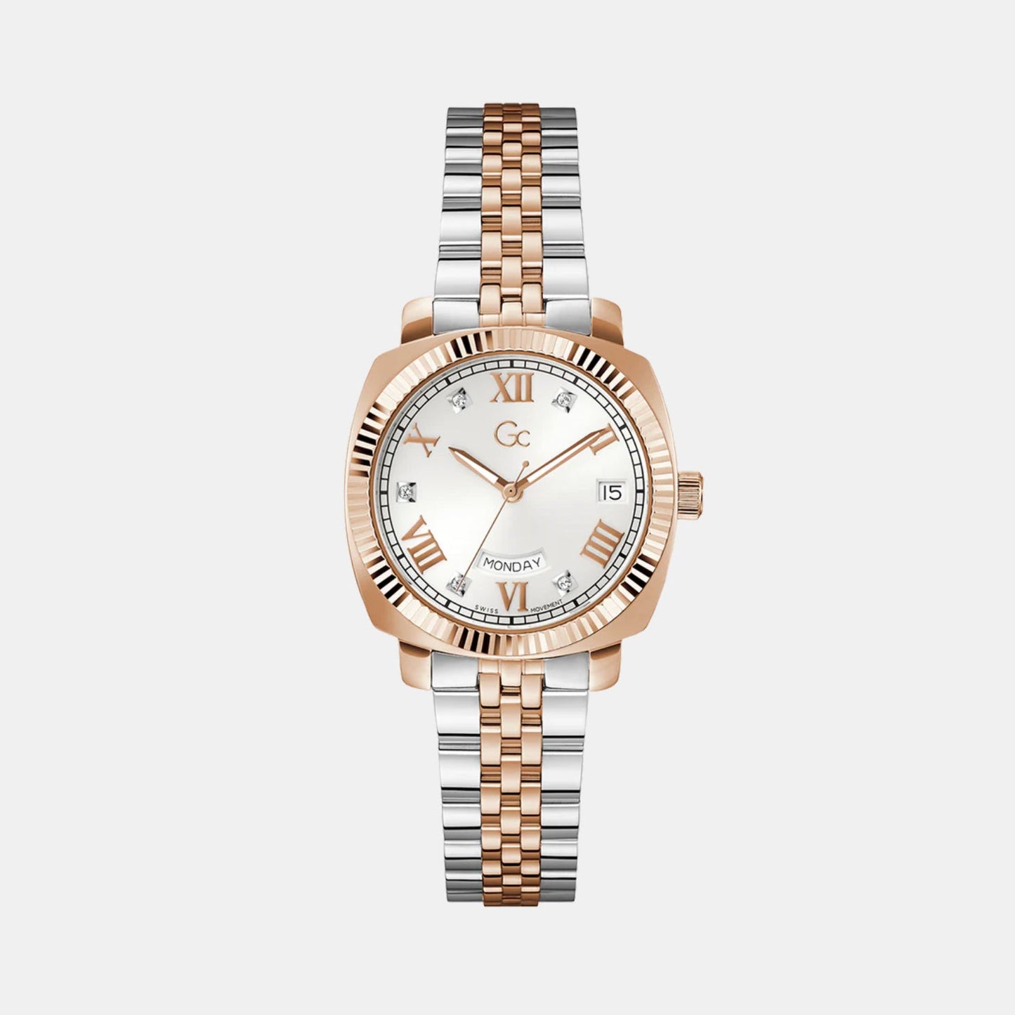 Flair Coussin Lady Women Quartz White Dial Analog Stainless Steel Watch Z44003L1MF