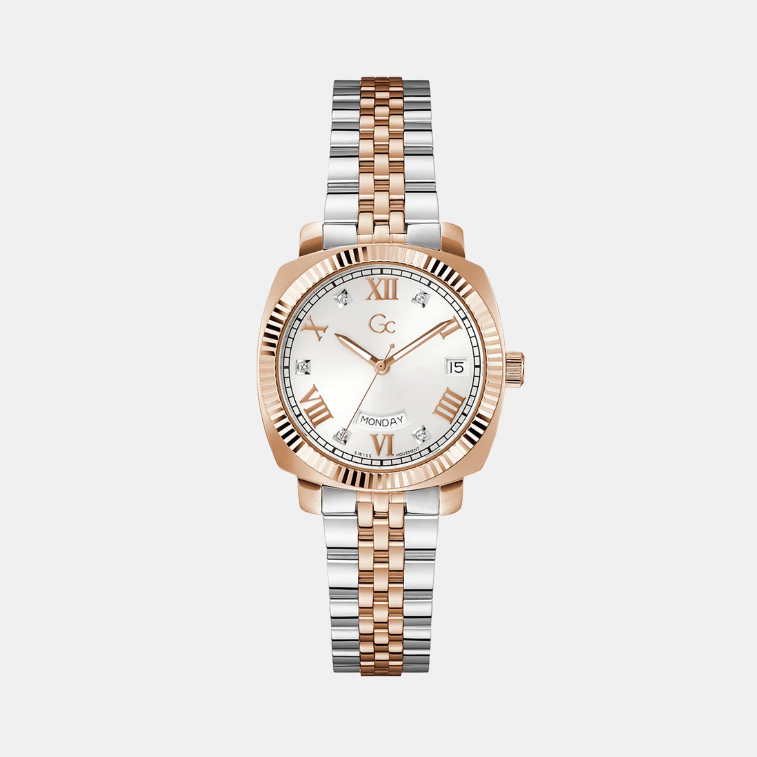 Flair Coussin Lady Women Quartz White Dial Analog Stainless Steel Watch Z44003L1MF