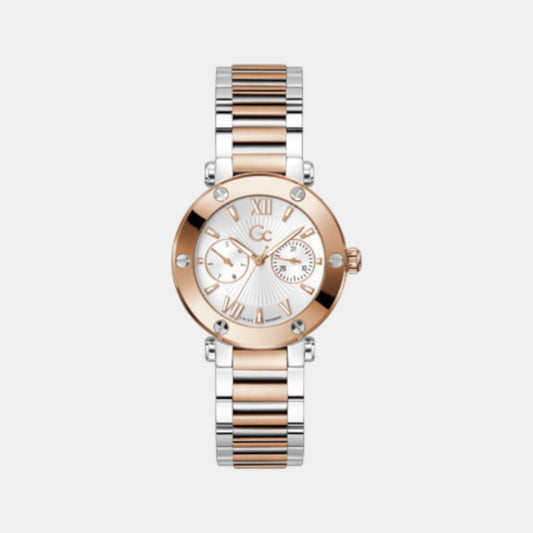 Aura Women Quartz White Dial Analog Stainless Steel Watch Z48002L1MF