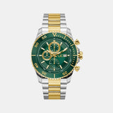Gc Sportchic Women Quartz Green Dial Chronograph Stainless Steel Watch Z51006G9