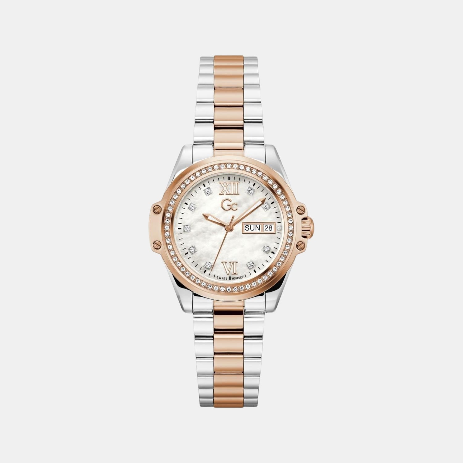 Gc Sportchic Women Quartz White Dial Analog Stainless Steel Watch Z53001L1