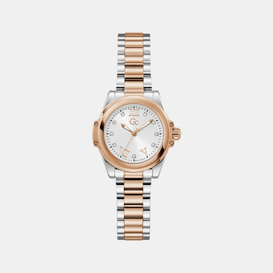 Bolt Lady Women Quartz White Dial Analog Stainless Steel Watch Z58001L1