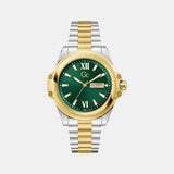 Gc Sportchic Men Quartz Green Dial Analog Stainless Steel Watch Z60002G9