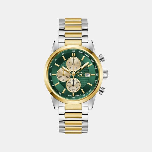 Gallant Men Quartz Green Dial Chronograph Stainless Steel Watch Z61002G9