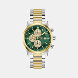 Gallant Men Quartz Green Dial Chronograph Stainless Steel Watch Z61002G9