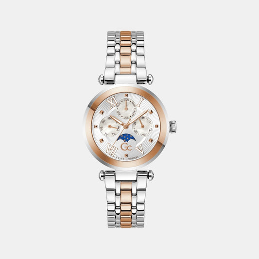 Gc Sportchic Women Quartz White Dial Multi-Function Stainless Steel Watch Z62001L1