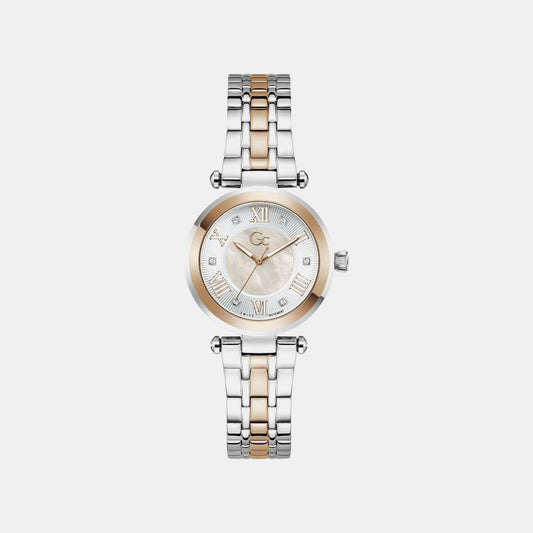 Gc Sportchic Women Quartz White Dial Analog Stainless Steel Watch Z63002L3