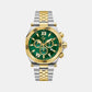 Gc Atlas Men Quartz Green Dial Chronograph Stainless Steel Watch Z66003G9