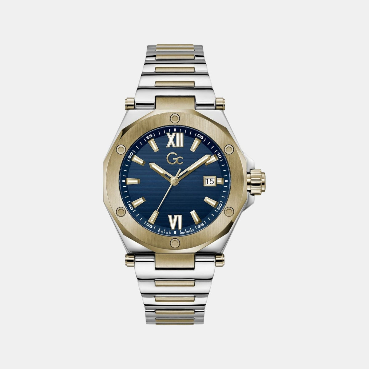 Gc Legacy Sleek Men Quartz Blue Dial Analog Stainless Steel Watch Z67003G7