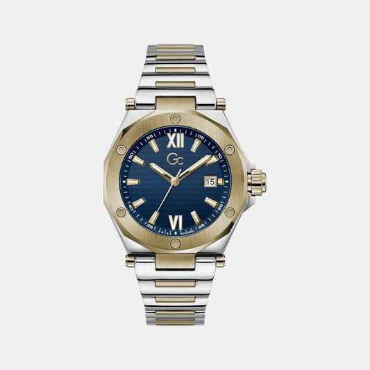 Gc Legacy Sleek Men Quartz Blue Dial Analog Stainless Steel Watch Z67003G7