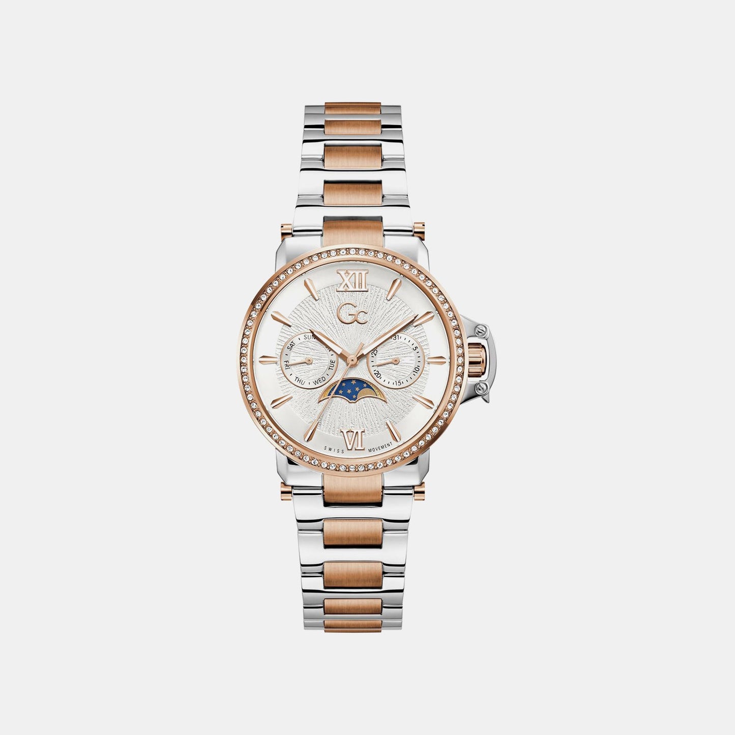 Gc Sportchic Women Quartz White Dial Analog Stainless Steel Watch Z69002L1