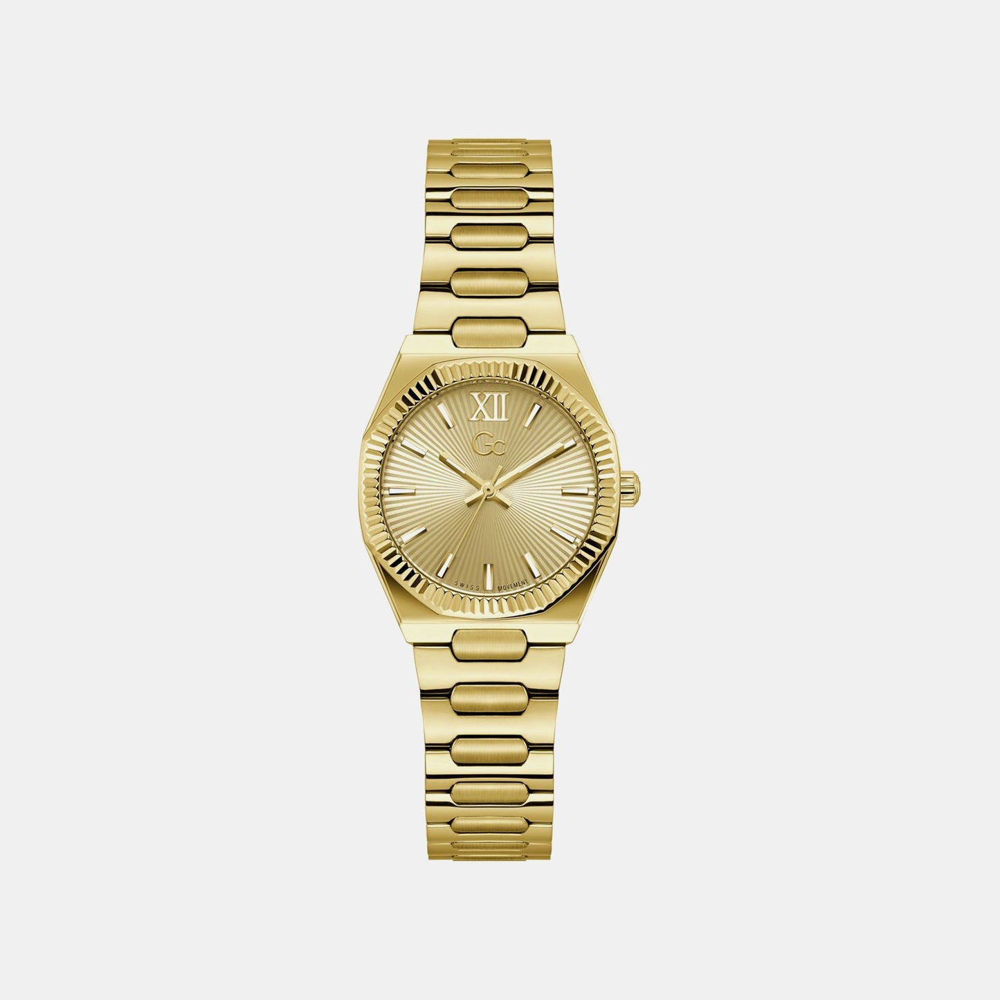 Gc Dress Women Quartz Champagne Dial Analog Stainless Steel Watch Z70002L6