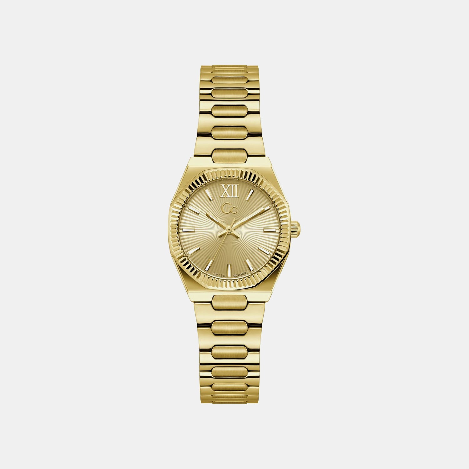 Gc Dress Women Quartz Champagne Dial Analog Stainless Steel Watch Z70002L6