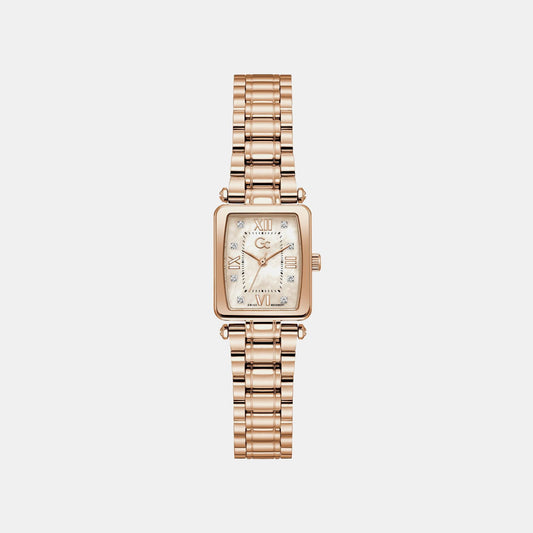 Gc Dress Women Quartz Rose Gold Dial Analog Stainless Steel Watch Z71005L3