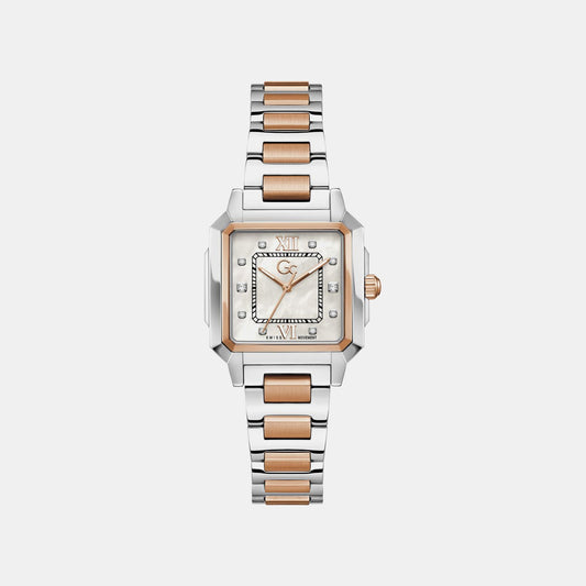 Gc Dress Women Quartz White Dial Analog Stainless Steel Watch Z72001L1