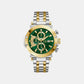 Gc Sportchic Men Quartz Green Dial Chronograph Stainless Steel Watch Z75003G9