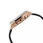 ALBA Black & Gold Rectangular Dial Chronograph Watch AM3992X1