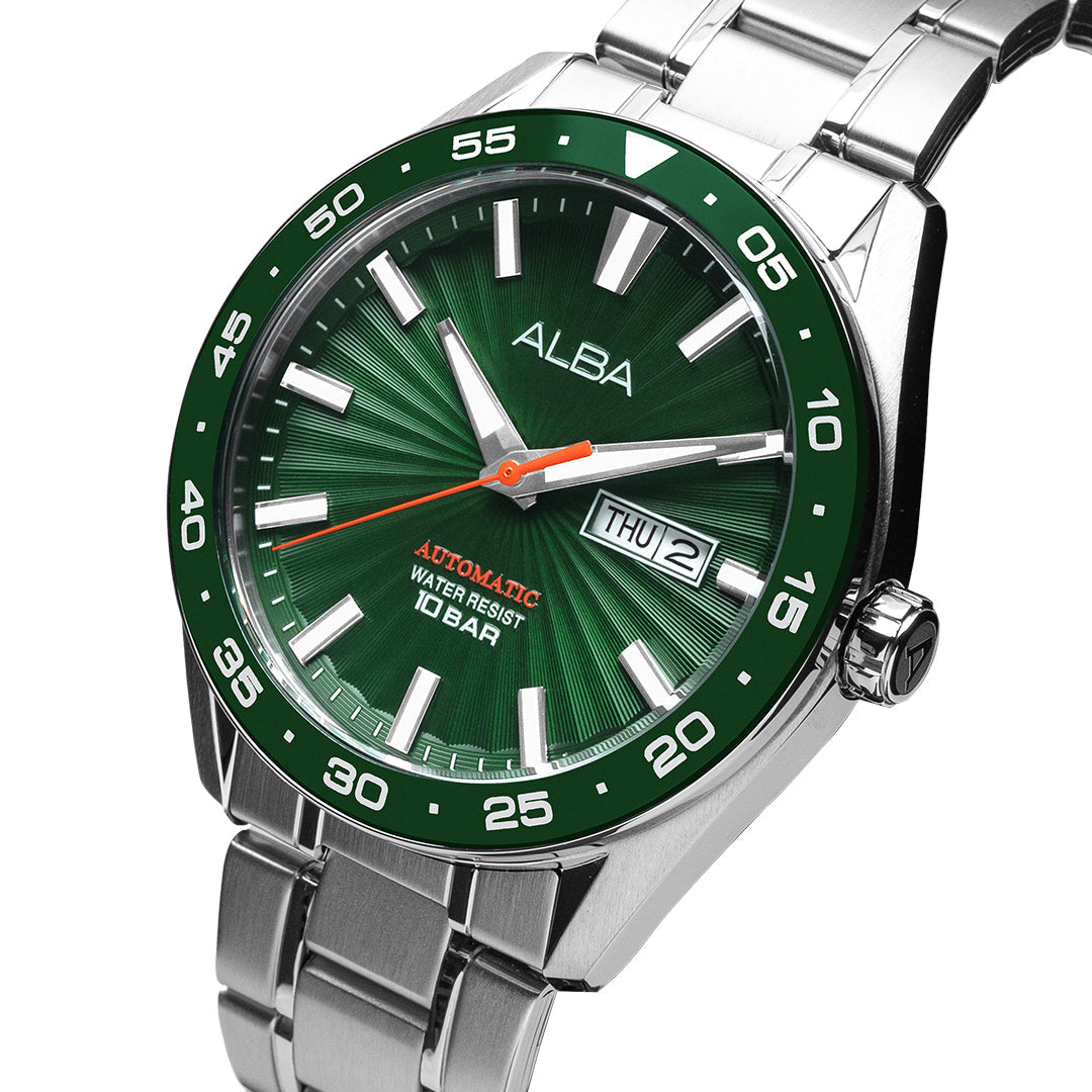 A3B007X1 Green Patterned Dial Automatic Watch