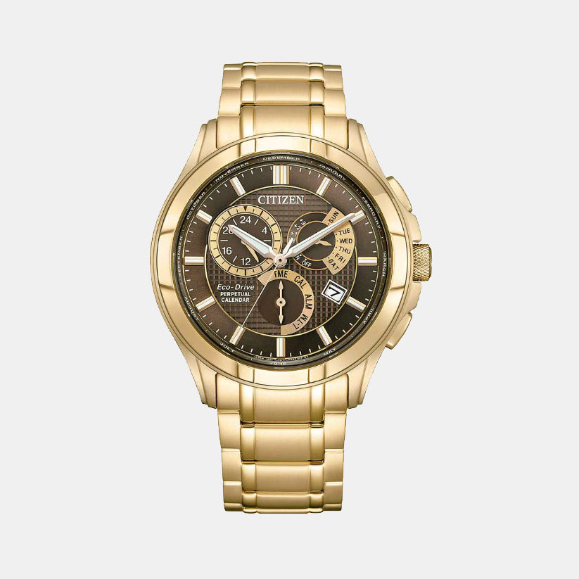 BI Men Quartz Brown Dial Chronograph Stainless Steel Watch BL8163-50X
