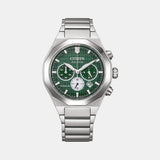Zenshin Men Quartz Green Dial Chronograph Titanium Watch CA4691-59X