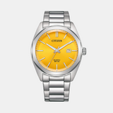 Hyperion Men Quartz Yellow Dial Analog Stainless Steel Watch BI5110-54Z