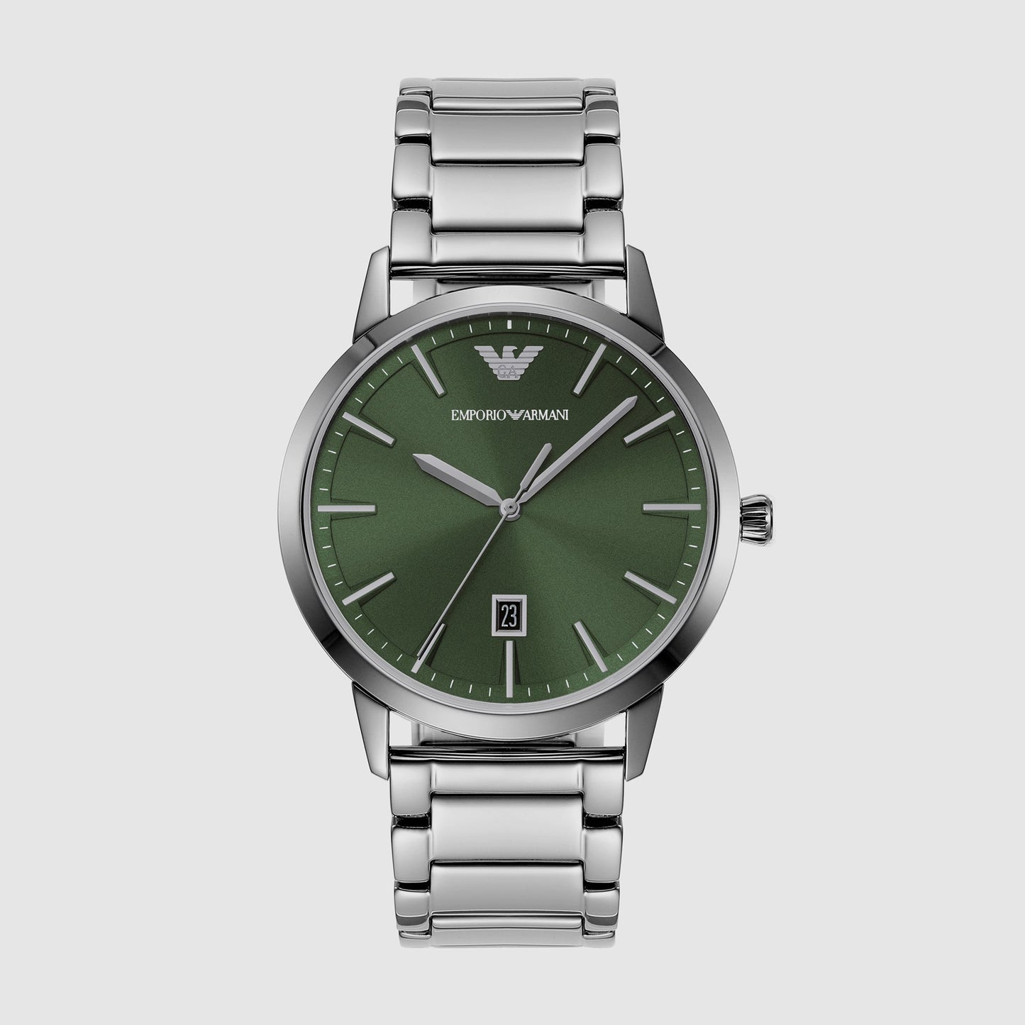 Ruggero Men Quartz Green Dial Analog Stainless Steel Watch AR11575