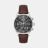 Avery Men Quartz Grey Dial Chronograph Leather Watch 1514155