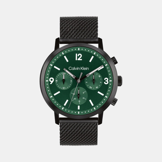 Gauge Men Quartz Green Dial Chronograph Stainless Steel Watch 25200440