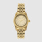 Lexington Women Quartz Gold Dial Analog Stainless Steel Watch MK4741