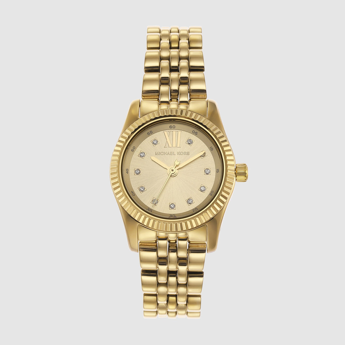 Lexington Women Quartz Gold Dial Analog Stainless Steel Watch MK4741