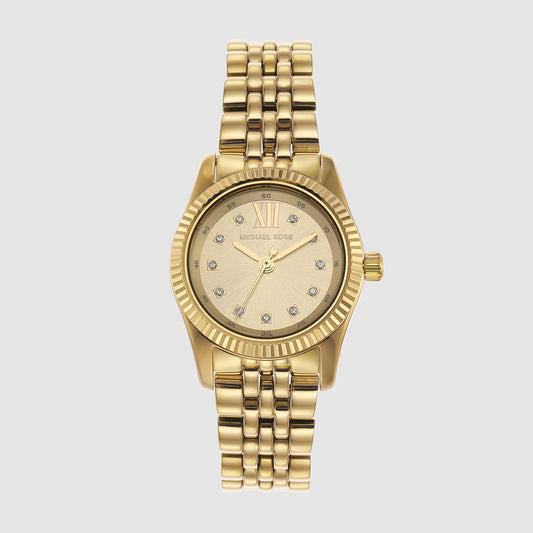 Lexington Women Quartz Gold Dial Analog Stainless Steel Watch MK4741