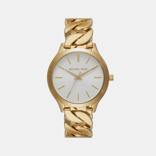 Runway Women Quartz White Dial Analog Stainless Steel Watch MK7472