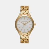 Runway Women Quartz White Dial Analog Stainless Steel Watch MK7472