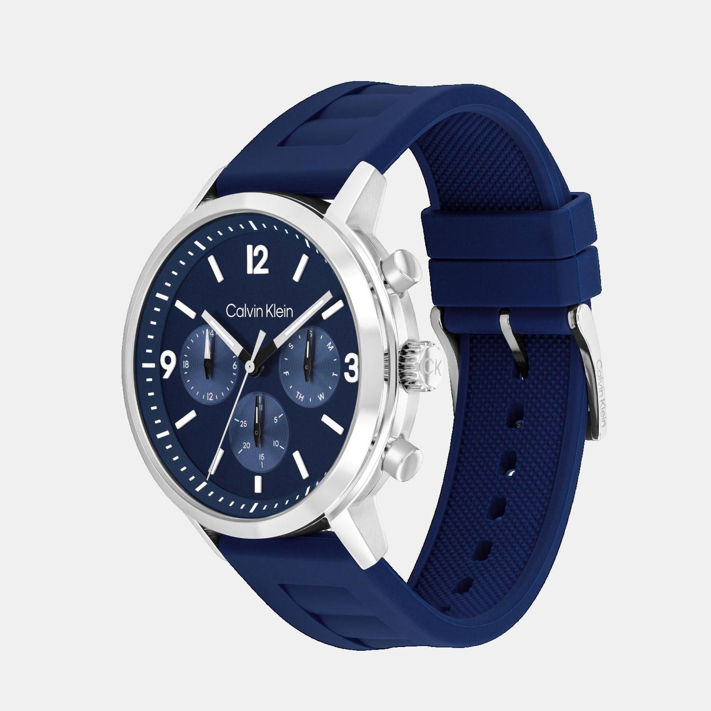 Gauge Men Quartz Blue Dial Chronograph Silicone Watch 25200460