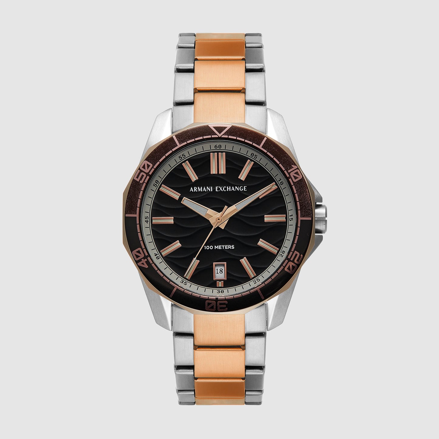 Spencer Men Quartz Black Dial Analog Stainless Steel Watch AX1962