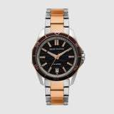 Spencer Men Quartz Black Dial Analog Stainless Steel Watch AX1962