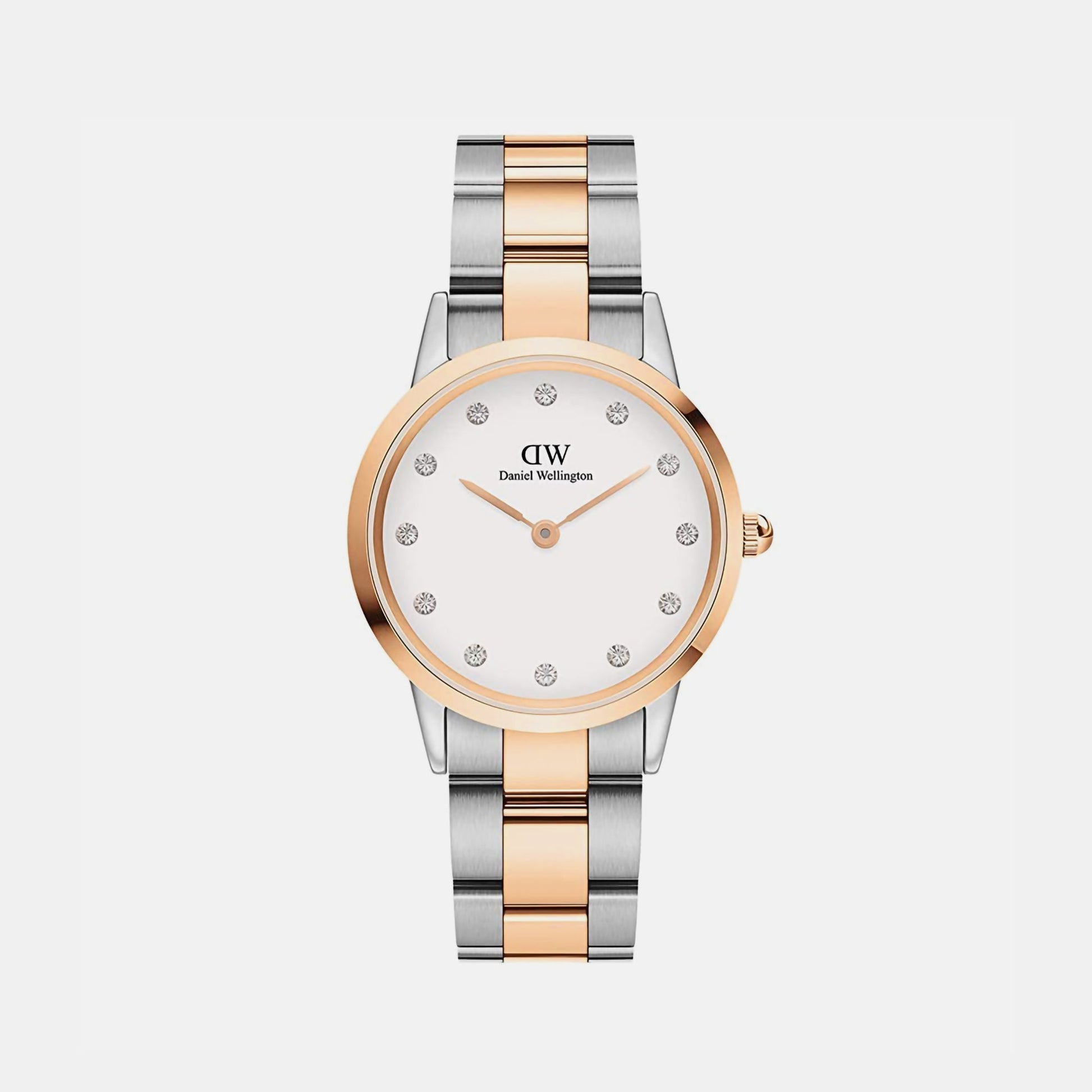 Iconic Women Quartz White Dial Analog Stainless Steel Watch DW00100358K