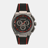K2-Supreme Chrono 43Mm-Fw Men Quartz Black Dial Chronograph Silicone Watch SFK200323