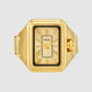 Raquel Watch Ring Women Quartz Gold Dial Analog Stainless Steel Watch ES5343